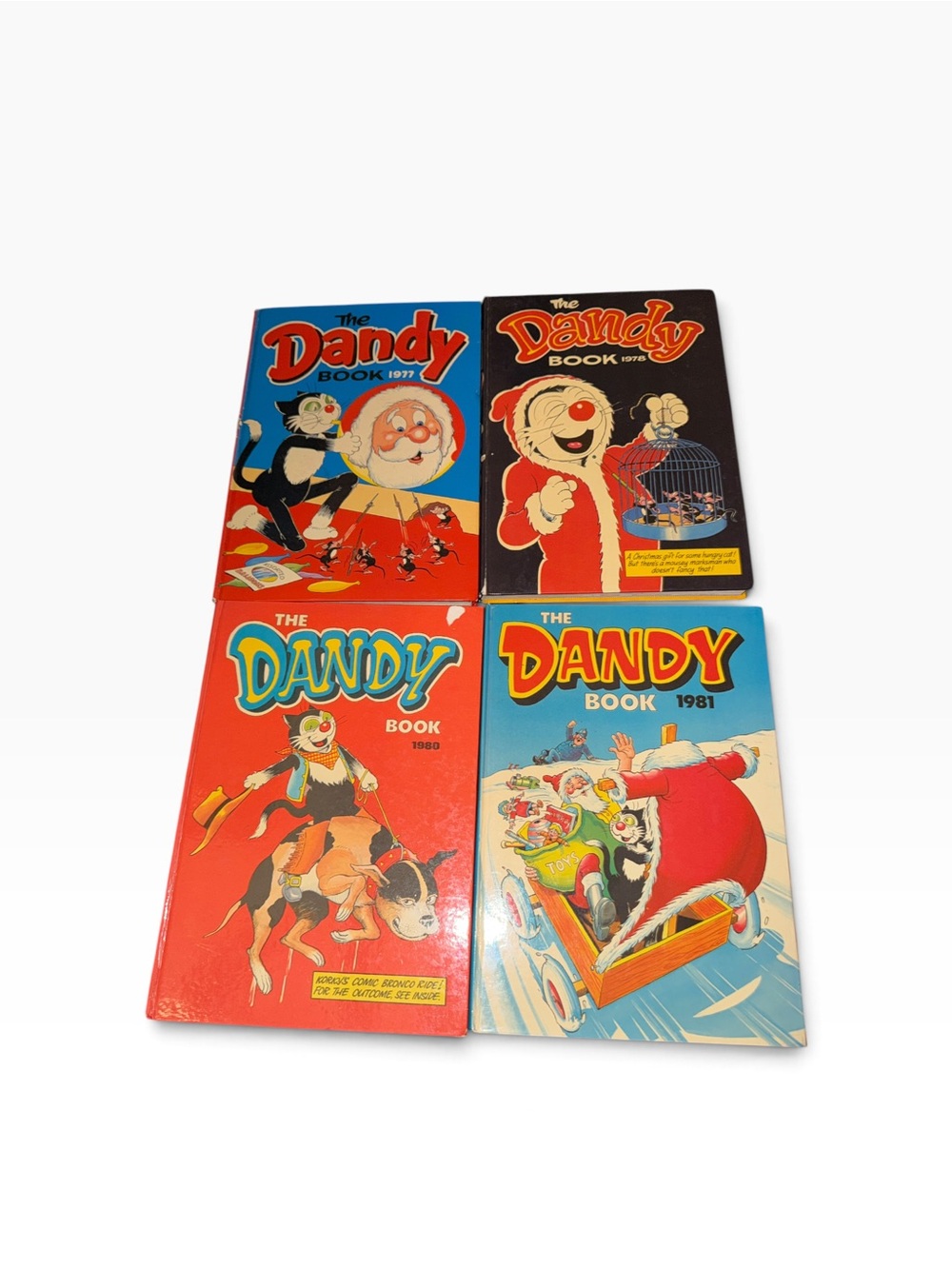 Vintage The Dandy Books Annuals Lot of 4- 1977 1978 1980 1981 Hardback